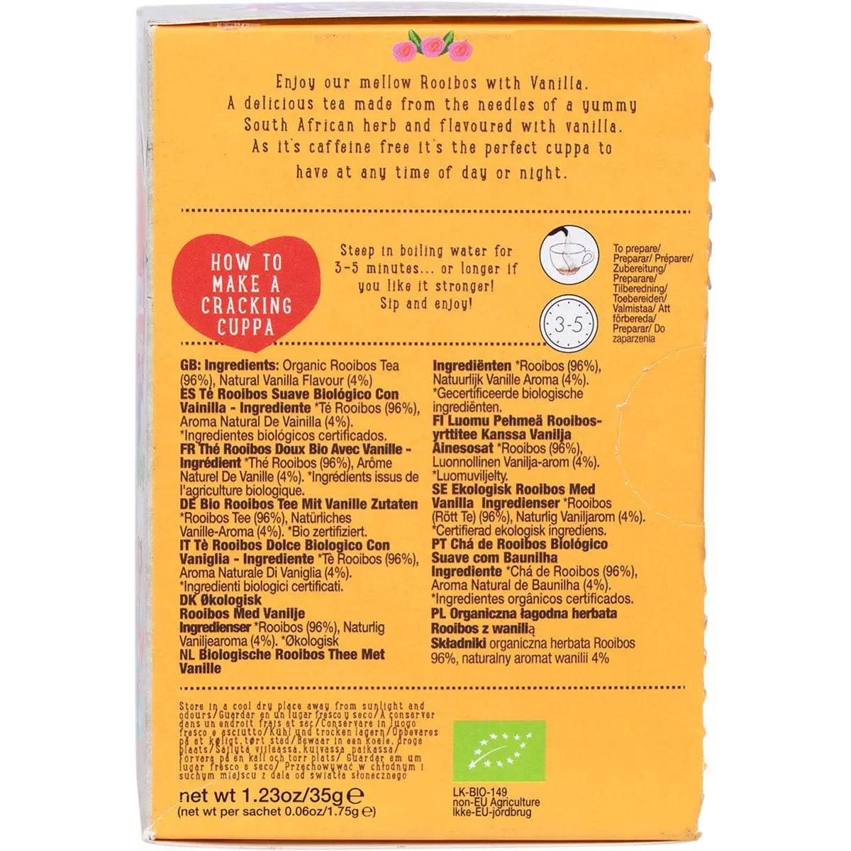 Ministry Of Tea Organic Mellow Rooibos with Vanilla Tea Bags 20pk - Image 2