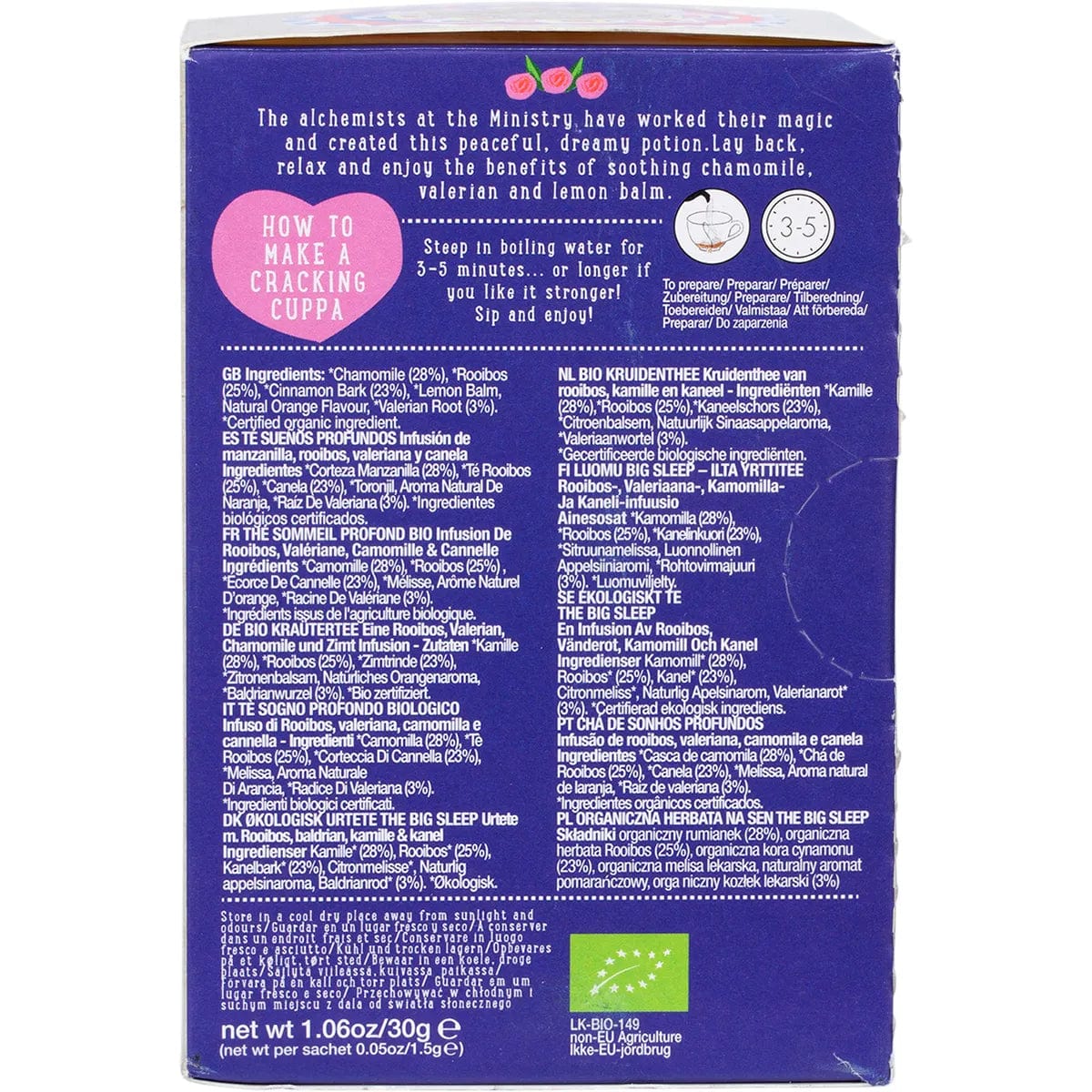 Ministry Of Tea Organic The Big Sleep - Tea Bags 20pk - Image 2
