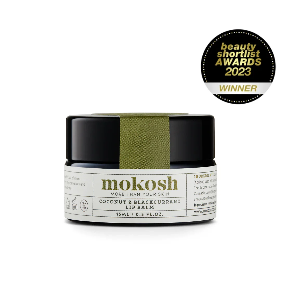 Mokosh Coconut and Blackcurrant Lip Balm 15ml - Image 3