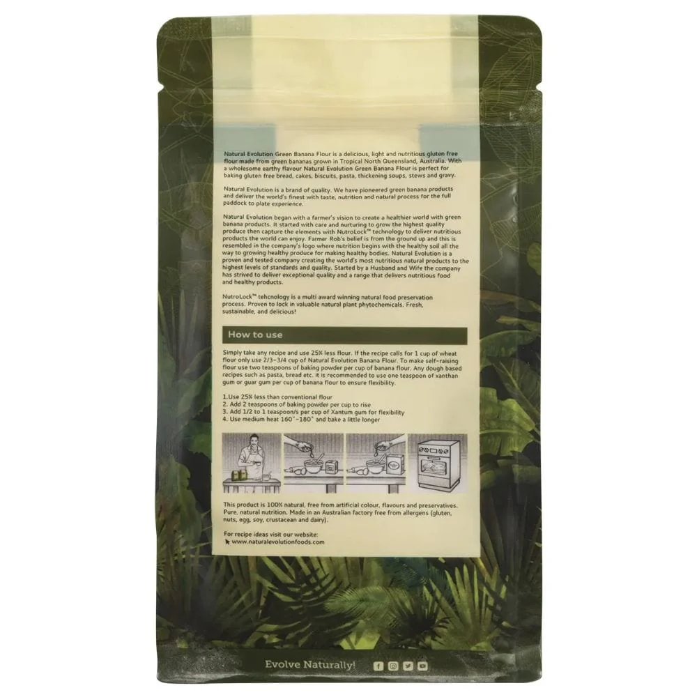 Natural Evolution Green Banana Baking Flour 454g - Image 2