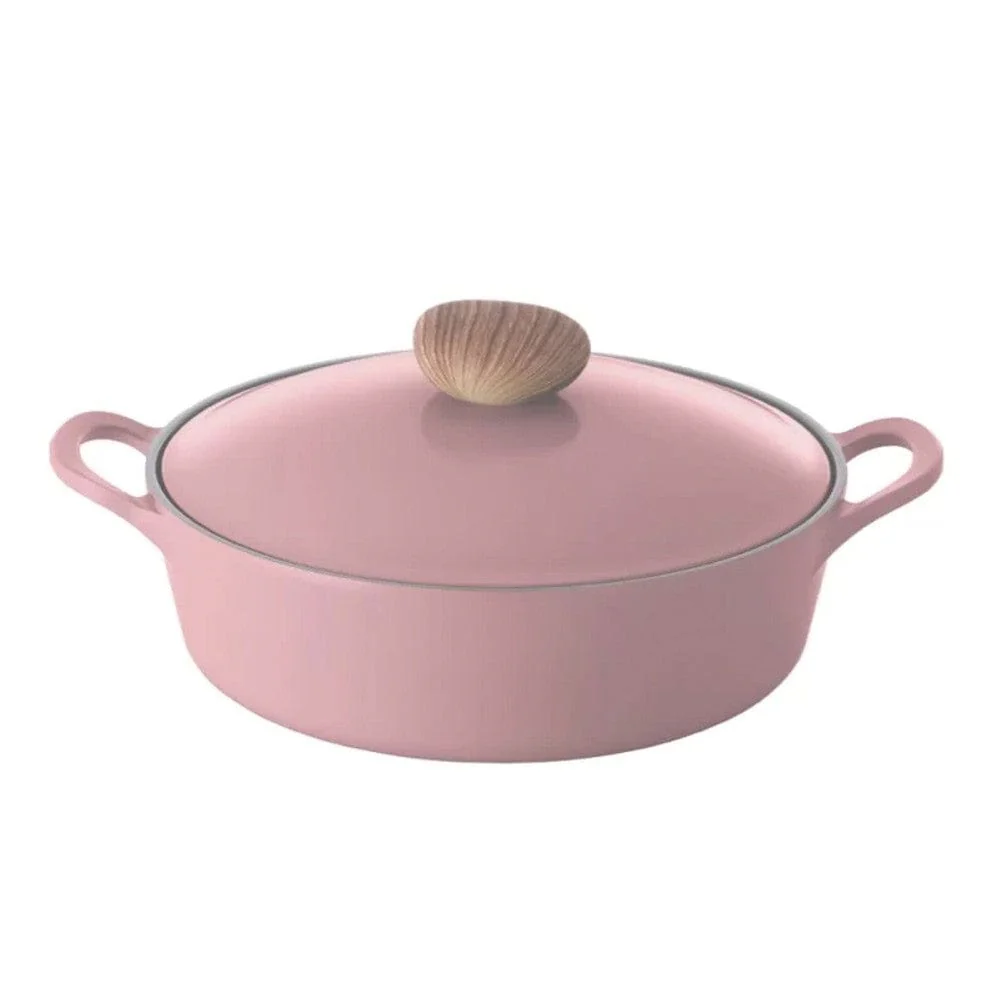 Neoflam Retro 26cm Low Stockpot - Pink Demer
