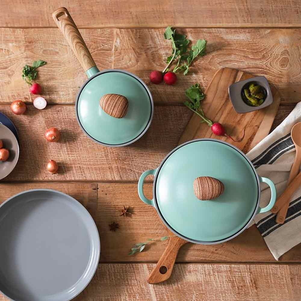 Neoflam Retro Sauce Pan 18cm 1.8L - Green Demer - Image 5