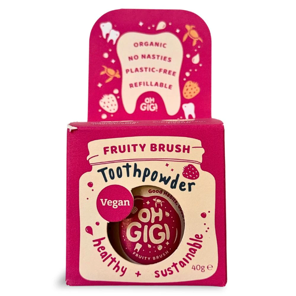 OhGiGi Organic Tooth Powder - Fruity Brush - Great for Kids - Image 4