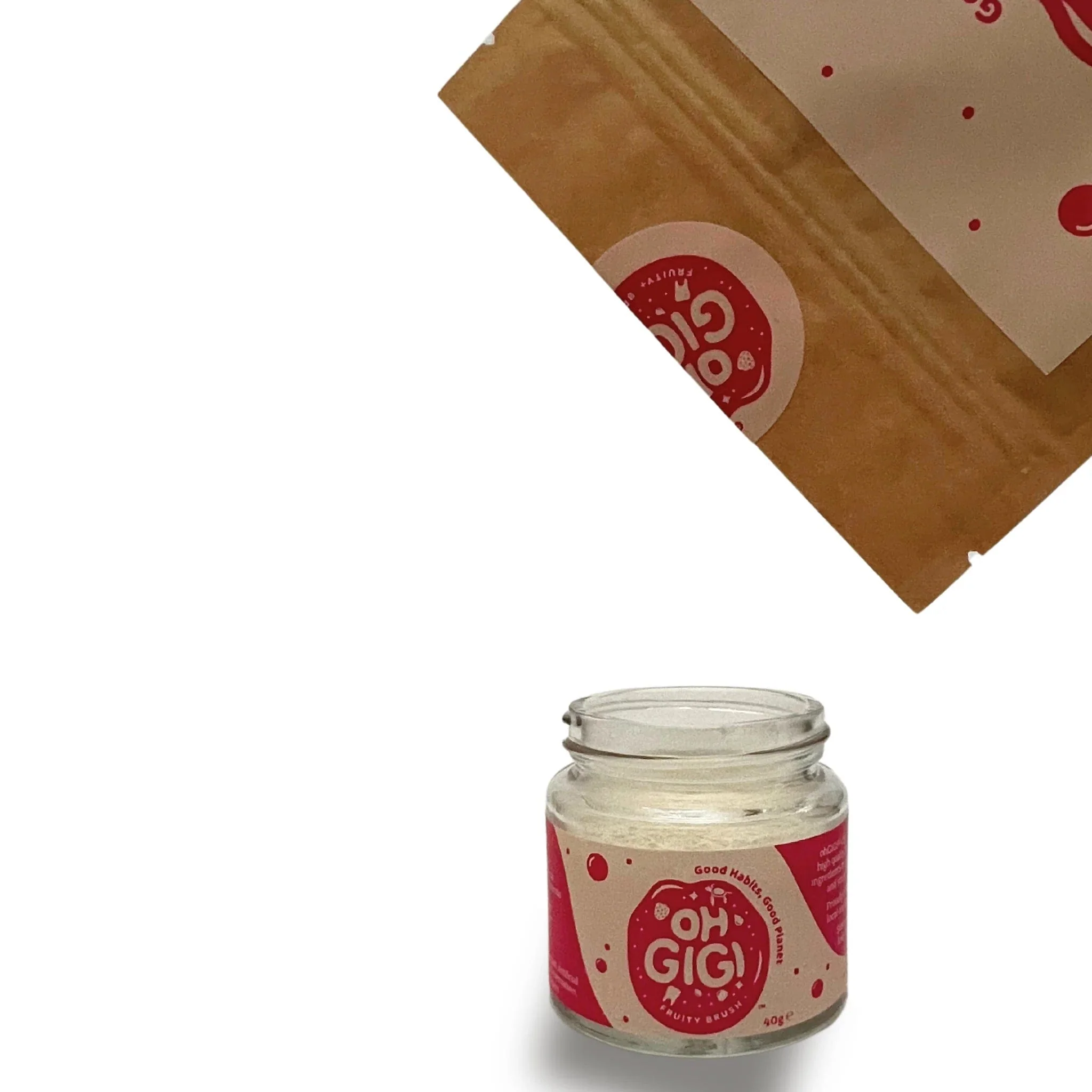OhGiGi Organic Tooth Powder - Fruity Brush - Great for Kids - Image 5