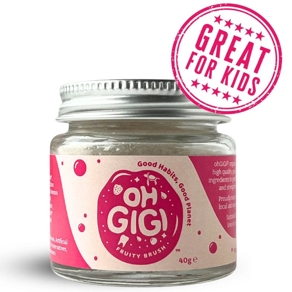 OhGiGi Organic Tooth Powder - Fruity Brush - Great for Kids - Image 6
