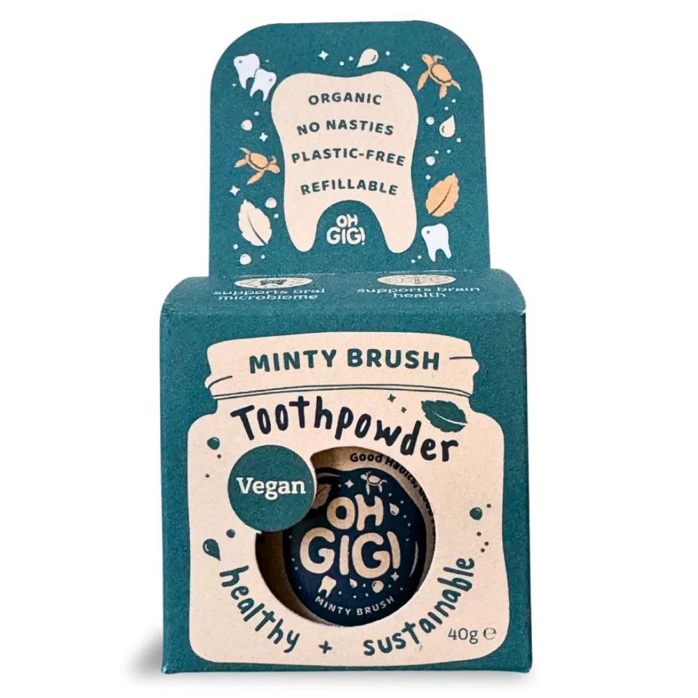 Ohgigi Organic Tooth Powder - Minty Brush - Image 4