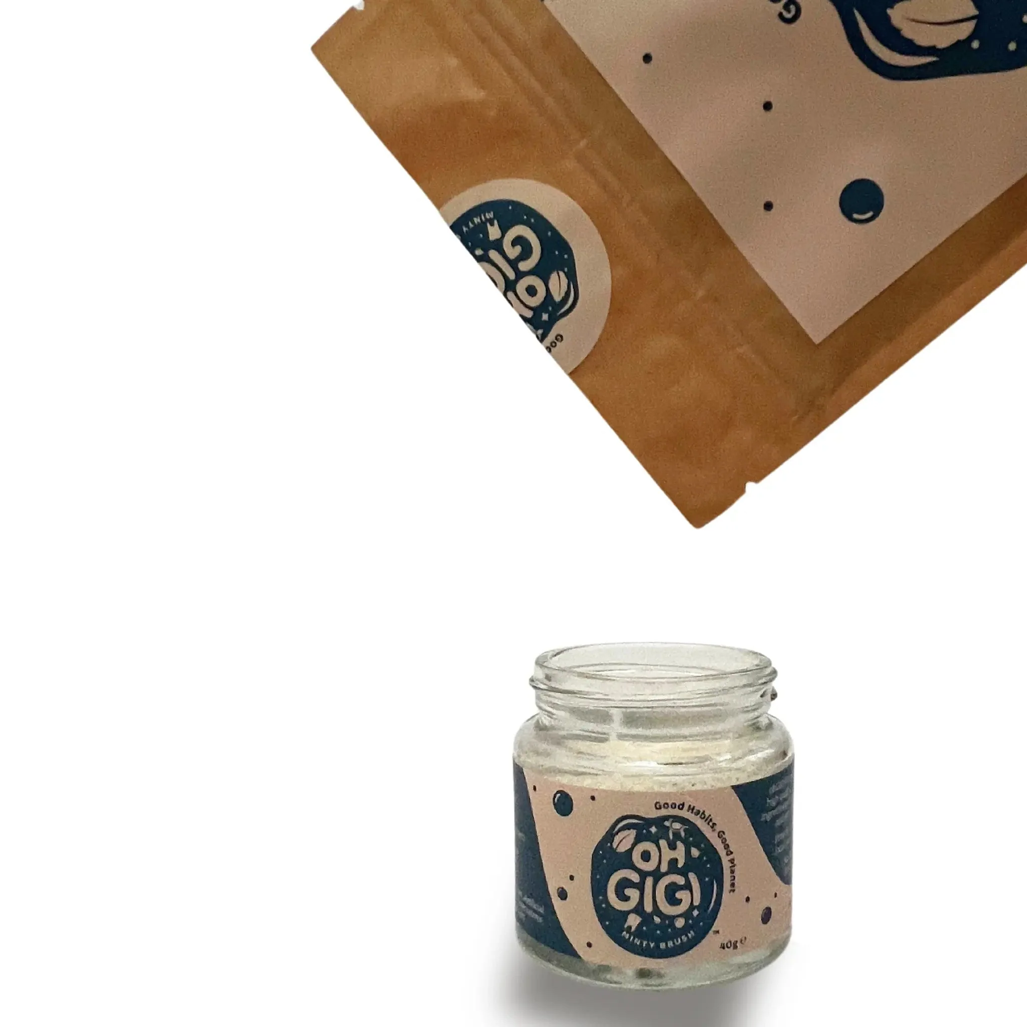 Ohgigi Organic Tooth Powder - Minty Brush - Image 5