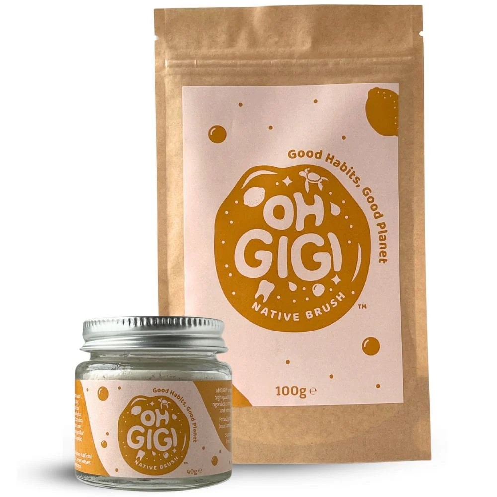 OhGiGi Organic Tooth Powder - Native Brush