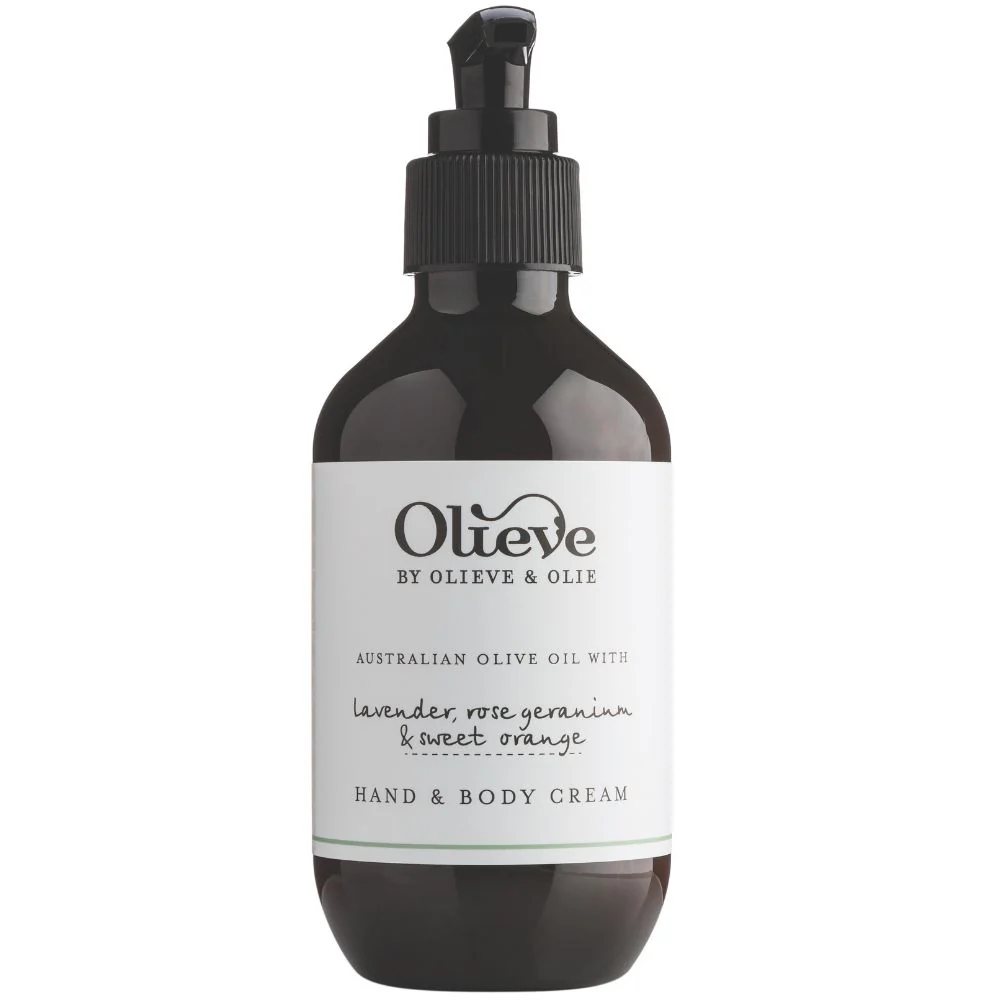 Olieve & Olie Hand & Body Cream 200ml - Lavender, Rose Geranium & Sweet Orange