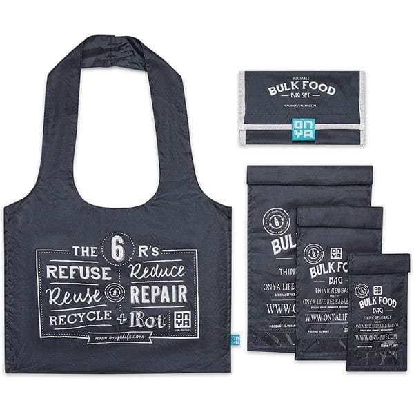 Onya Reusable Bulk Food Bag Starter Kit - Charcoal - Image 2