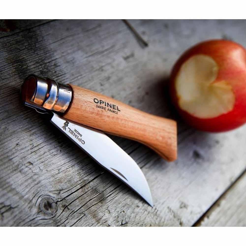 Opinel Traditional No.08 Stainless Steel Pocket Knife - Beech - Image 3