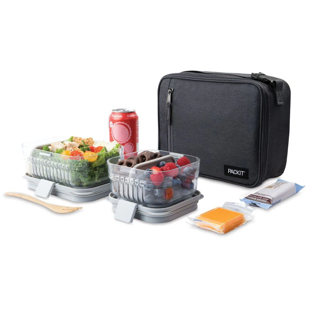 PackIt Freezable Classic Insulated Lunch Box - City Charcoal - Image 3