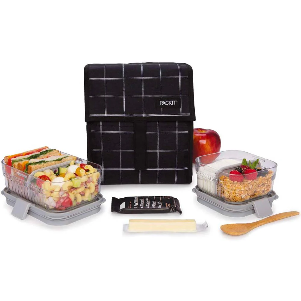 PackIt Freezable Lunch Bag - Grid - Image 3