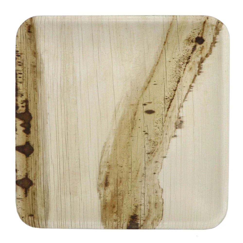 Palm Leaf Side Plates 25pk - Square - Image 2