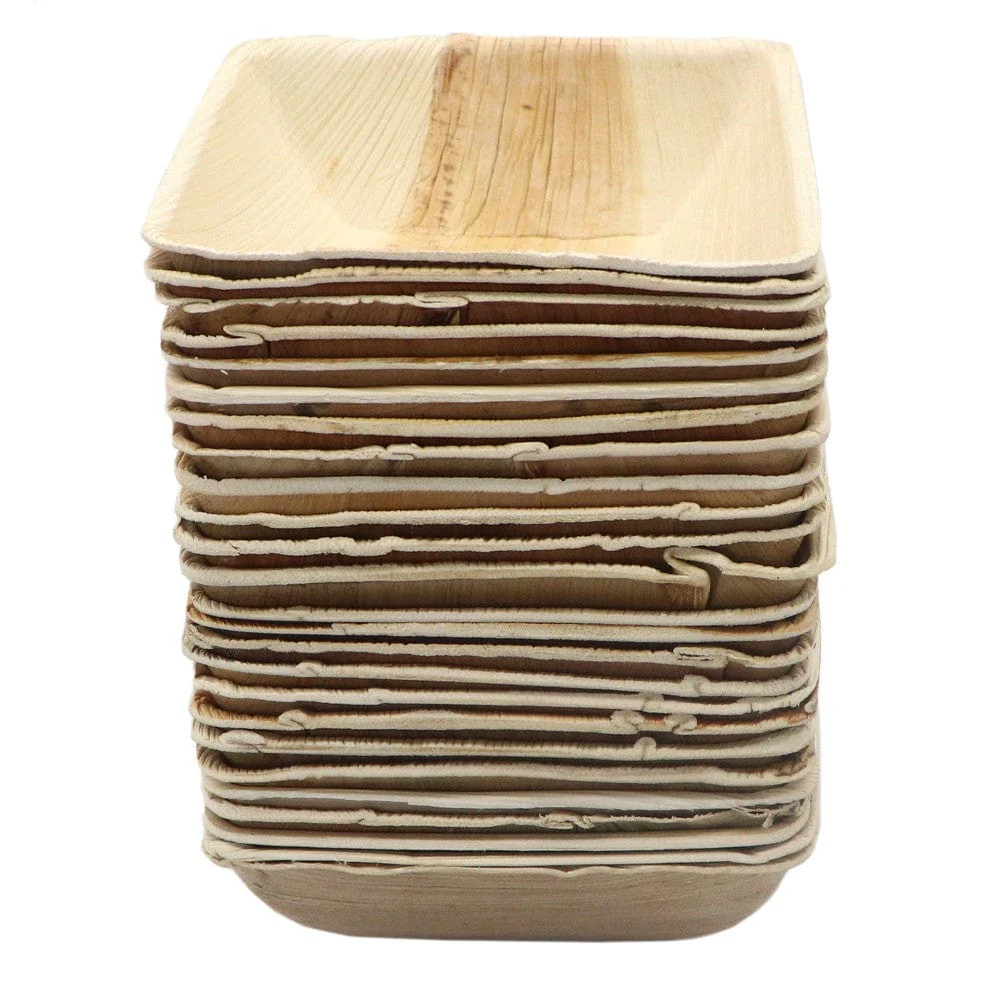 Palm Leaf Small Bowl 25pk - Square