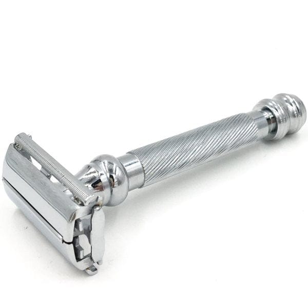 Parker 99R Safety Razor + Blades - Silver - Image 3