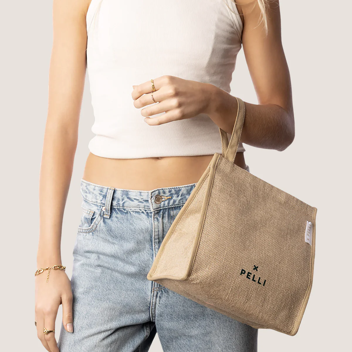 Pelli Big Break JUTE Insulated Lunch Bag - Image 4