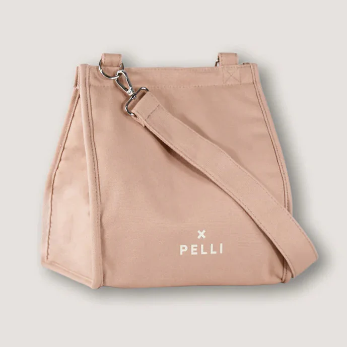 Pelli Crossbody Canvas LUNCH Cooler Bag with Shoulder Strap - Image 2