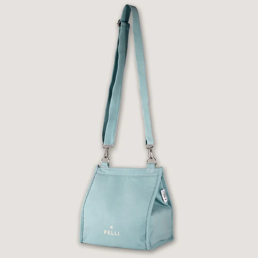 Pelli Crossbody Canvas LUNCH Cooler Bag with Shoulder Strap - Image 3