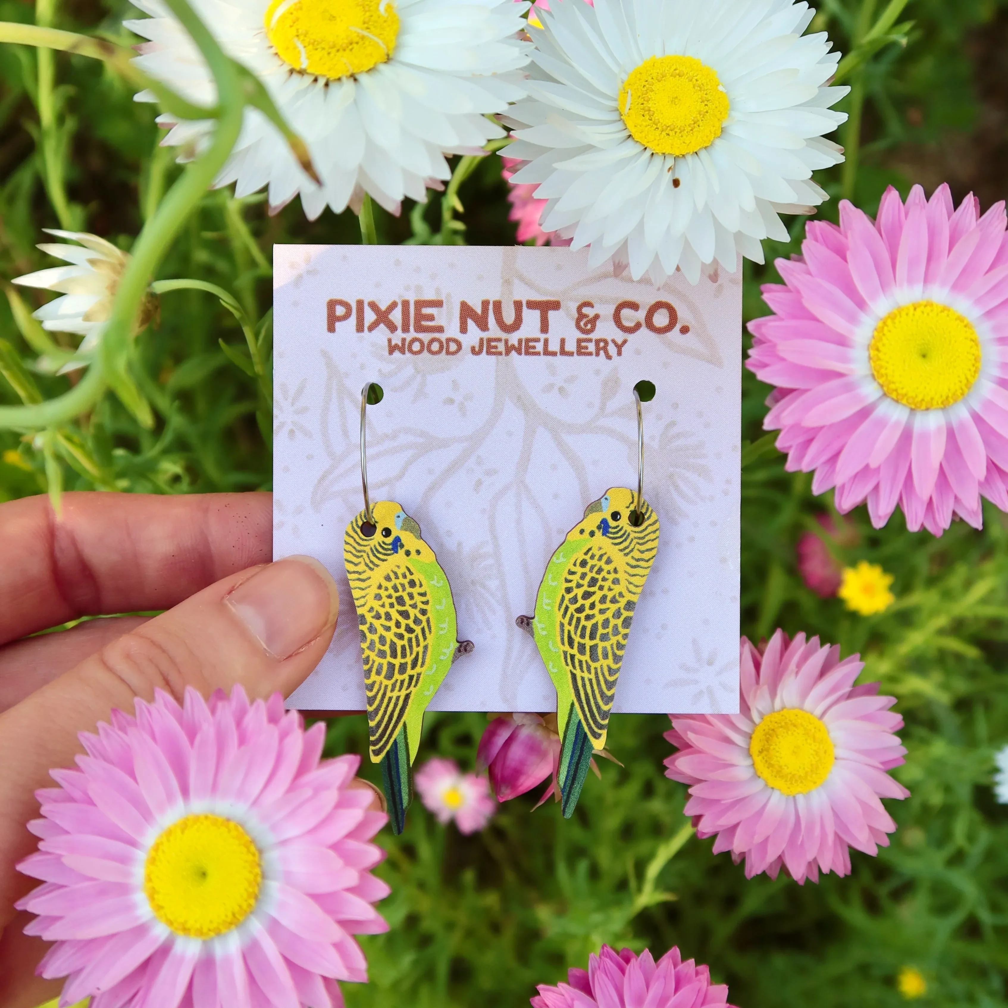 Pixie Nut & Co. Budgie Hoop Earrings - Image 3