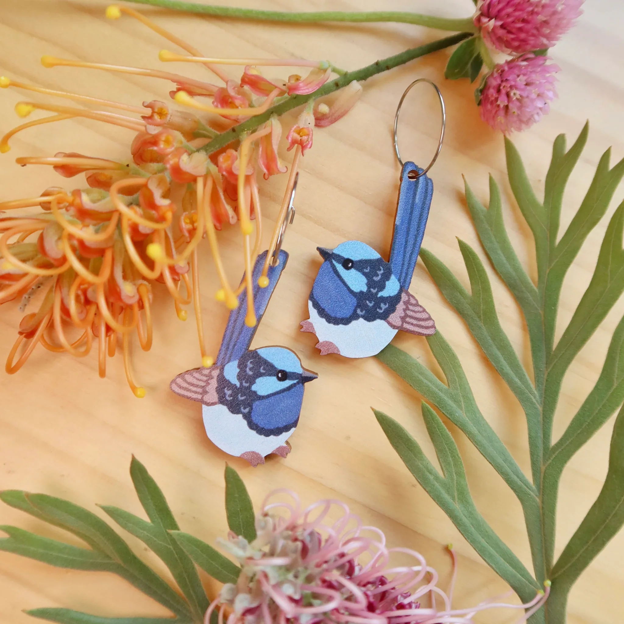 Pixie Nut & Co. Fairy Wren Hoop Earrings - Image 3
