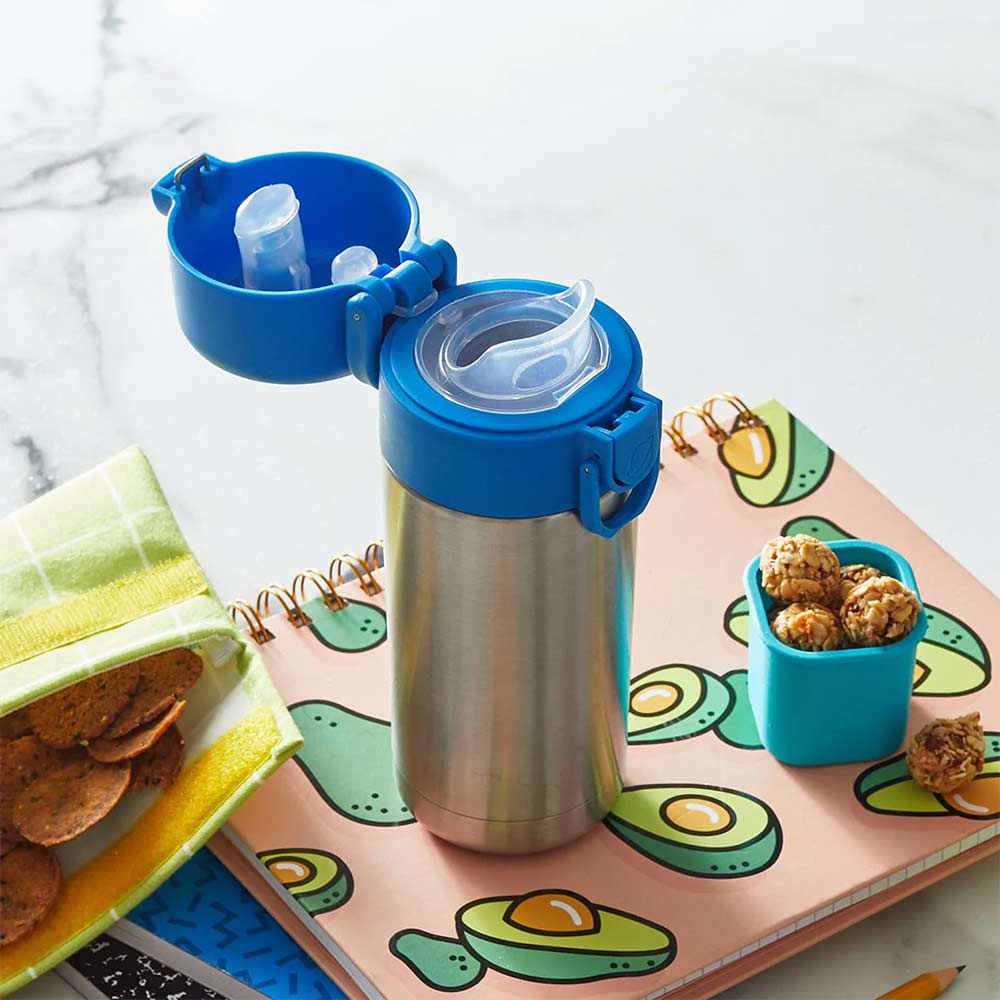 Planetbox Stainless Steel Pour Spout Water Bottle 12oz 355ml - Ocean - Image 2