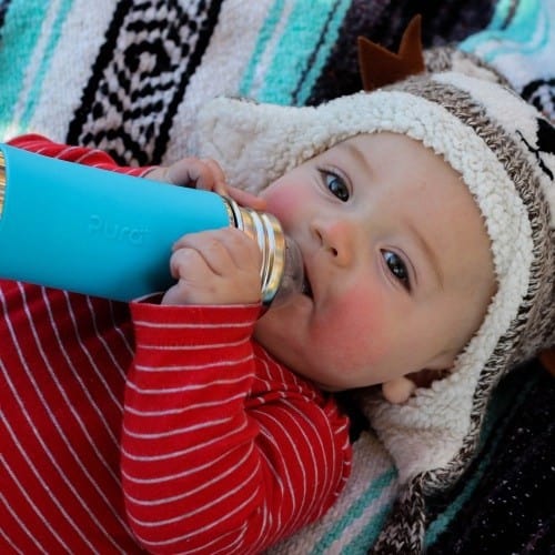 Pura Kiki Insulated Infant Bottle 260ml - Aqua - Image 4