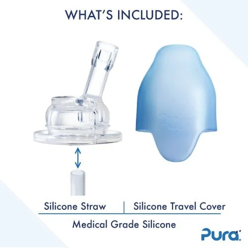 Pura Kiki Stainless Steel Kiddo Straw Bottle 325ml - Mint V2 - Image 3