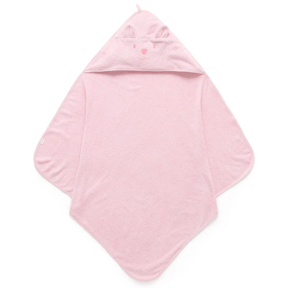 Purebaby Essential Bear Cotton Hooded Towel - Image 7