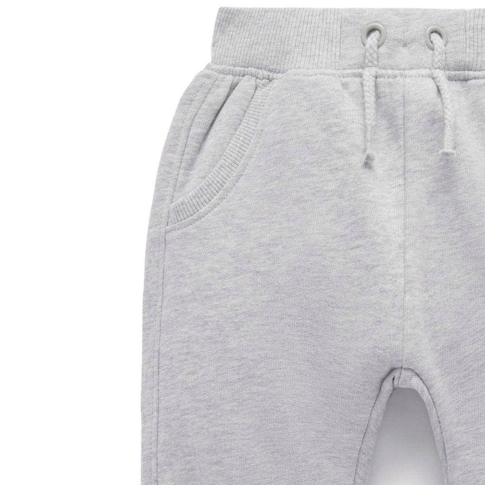 Purebaby Slouchy Track Pant - Grey Melange - Image 3
