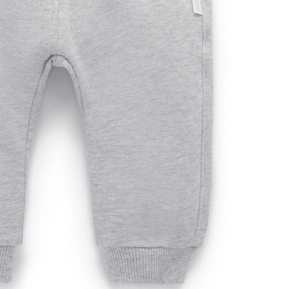 Purebaby Slouchy Track Pant - Grey Melange - Image 4
