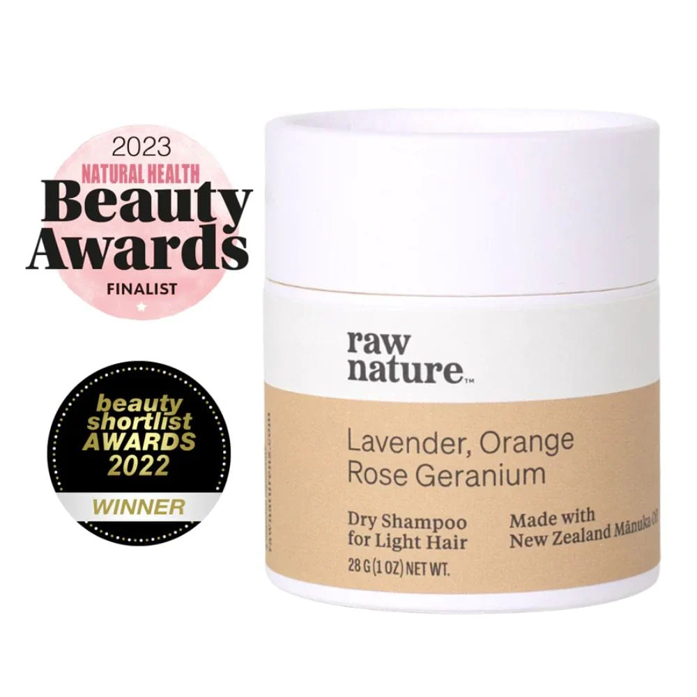 Raw Nature Dry Shampoo Mini 28g - Lavender, Orange & Rose (Light Hair) - Image 2