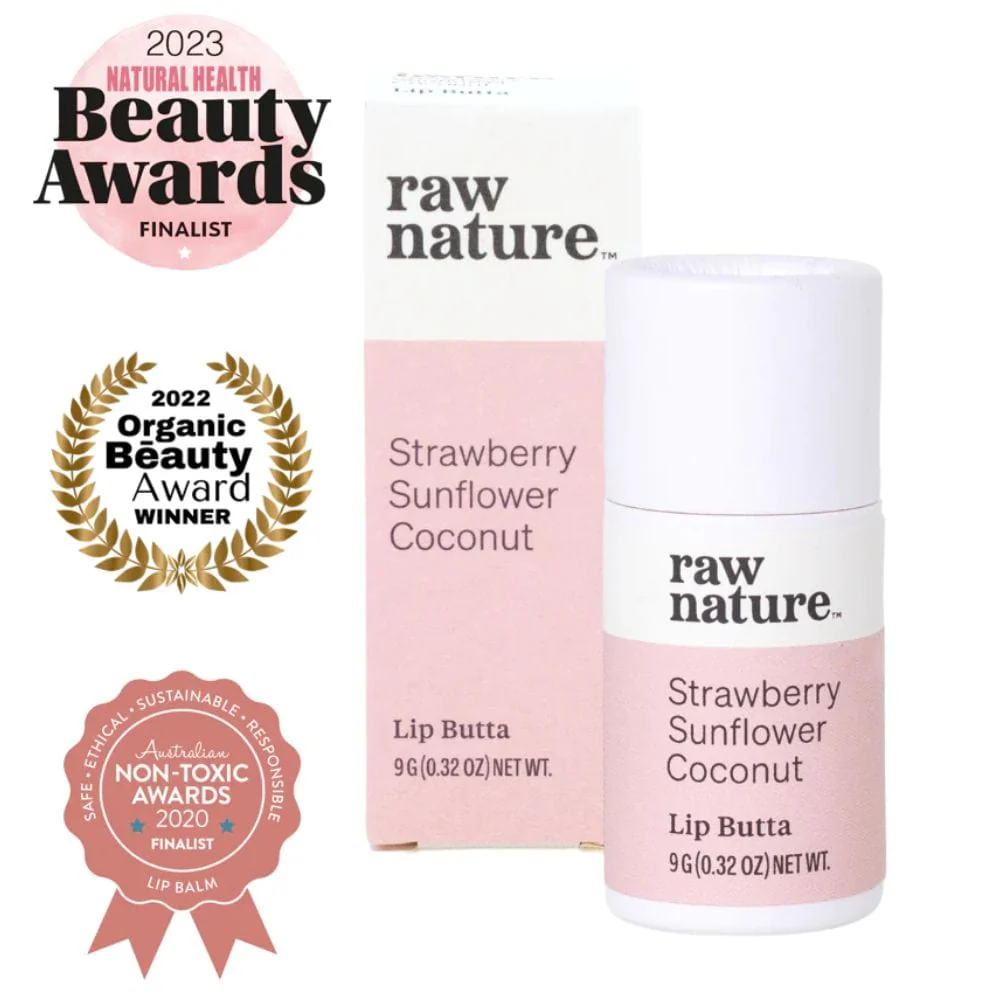 Raw Nature Lip Butta 9g - Strawberry, Sunflower & Coconut - Image 2