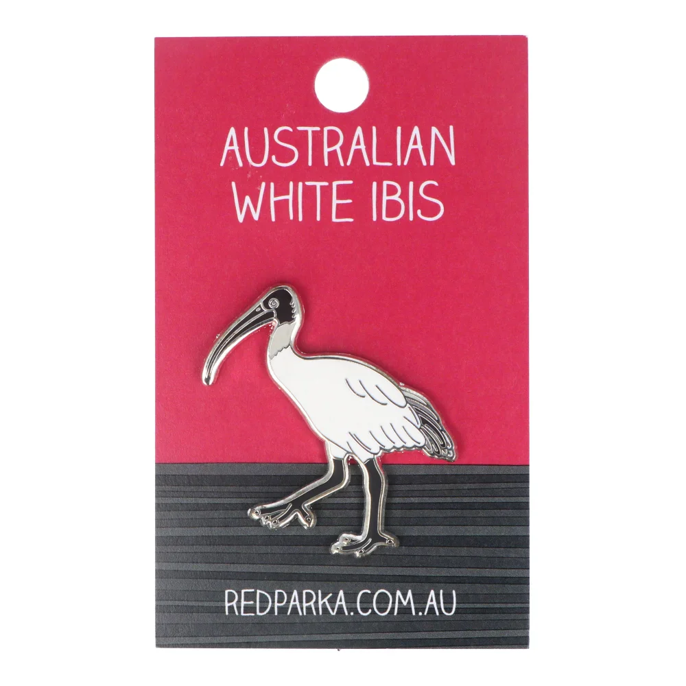 Red Parka Enamel Pin - Australian Ibis