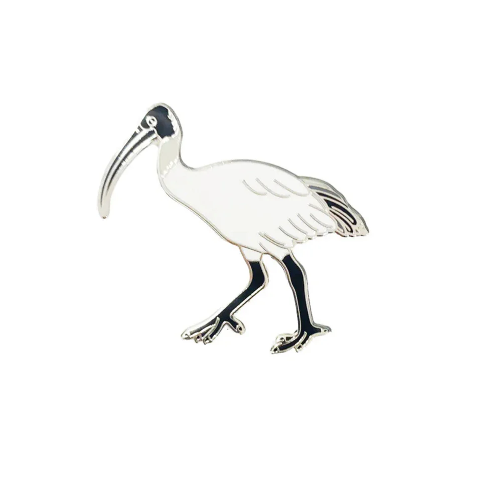 Red Parka Enamel Pin - Australian Ibis - Image 2