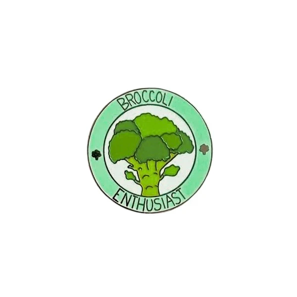 Red Parka Enamel Pin - Broccoli Enthusiast - Image 2