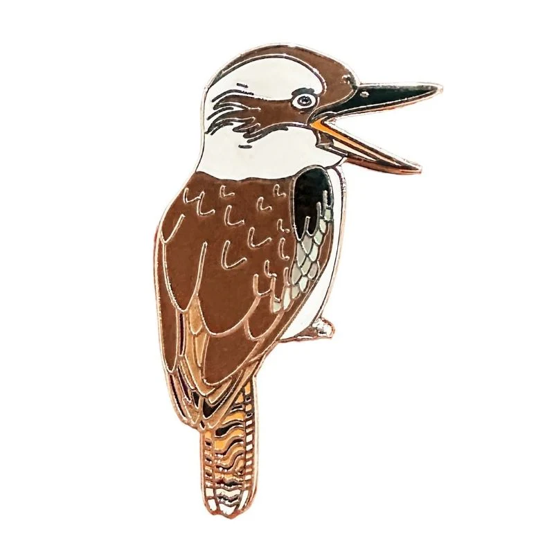 Red Parka Enamel Pin - Kookaburra - Image 2
