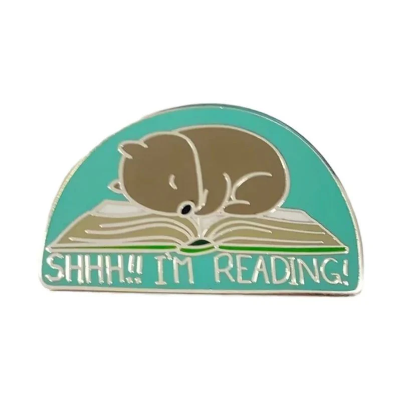 Red Parka Enamel Pin - Shhh! I'm Reading - Image 2