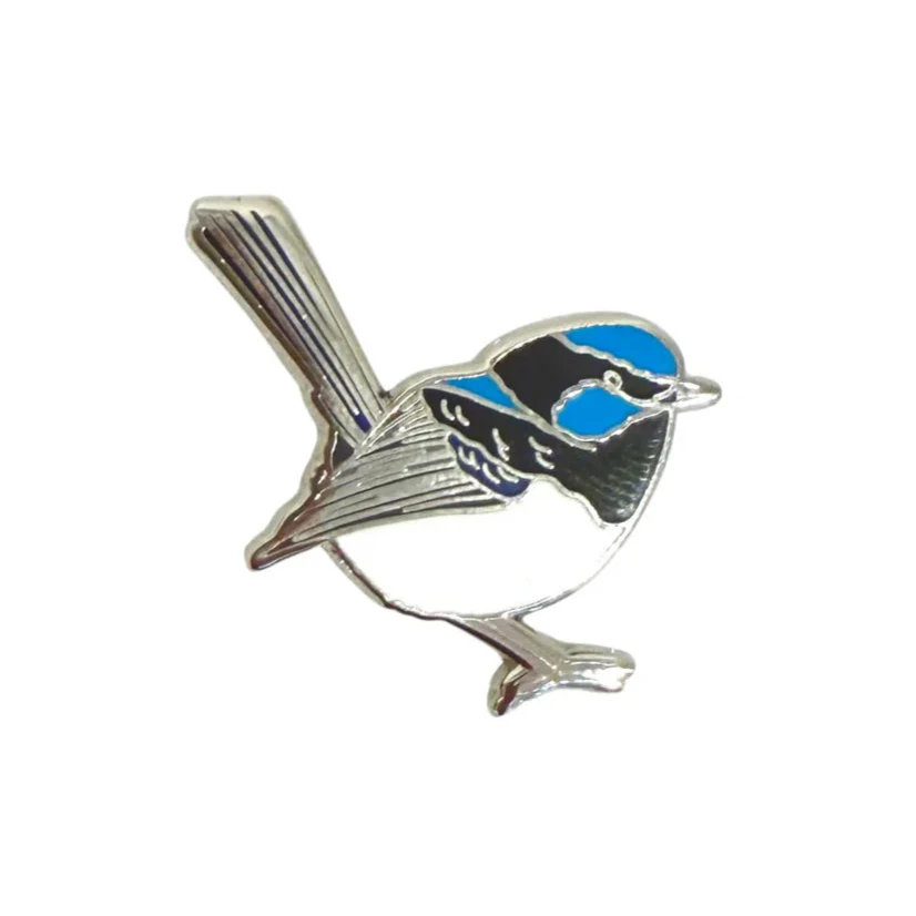 Red Parka Enamel Pin - Superb Fairy Wren - Image 2