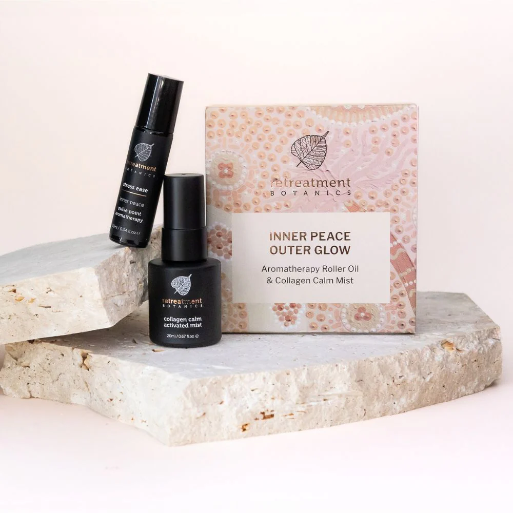 Retreatment Botanics - Inner Peace Outer Glow Gift Set ( Calm Mist 20ml & Aromatherapy Roller Oil) - Image 2