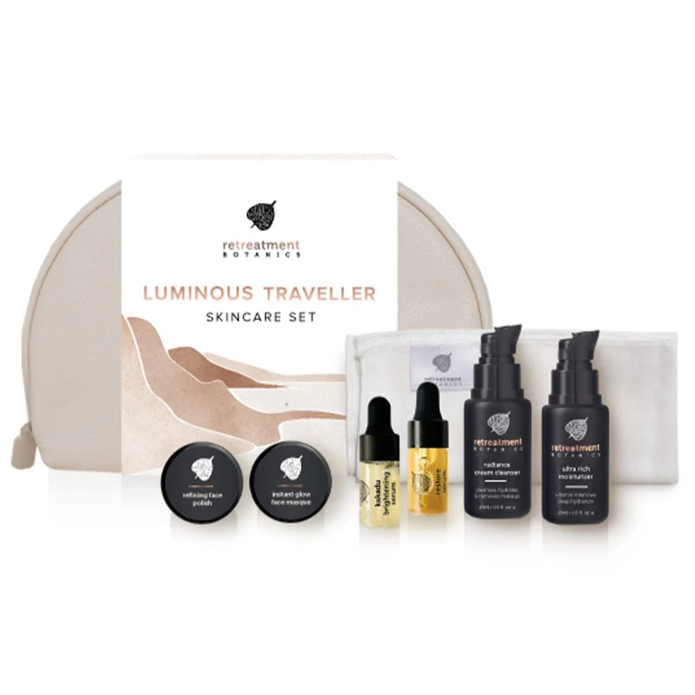 Retreatment Botanics Luminous Traveller Skincare Set - 8 Piece - Image 2