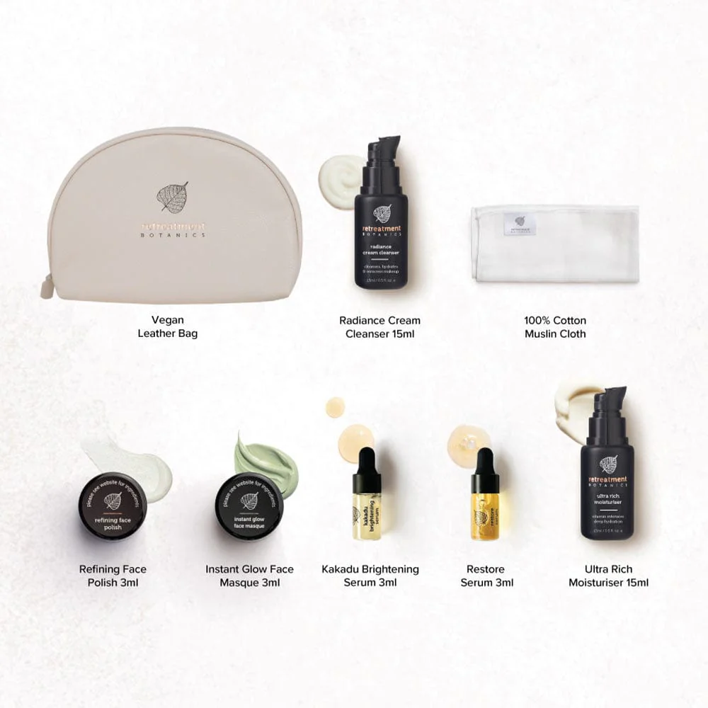 Retreatment Botanics Luminous Traveller Skincare Set - 8 Piece - Image 5