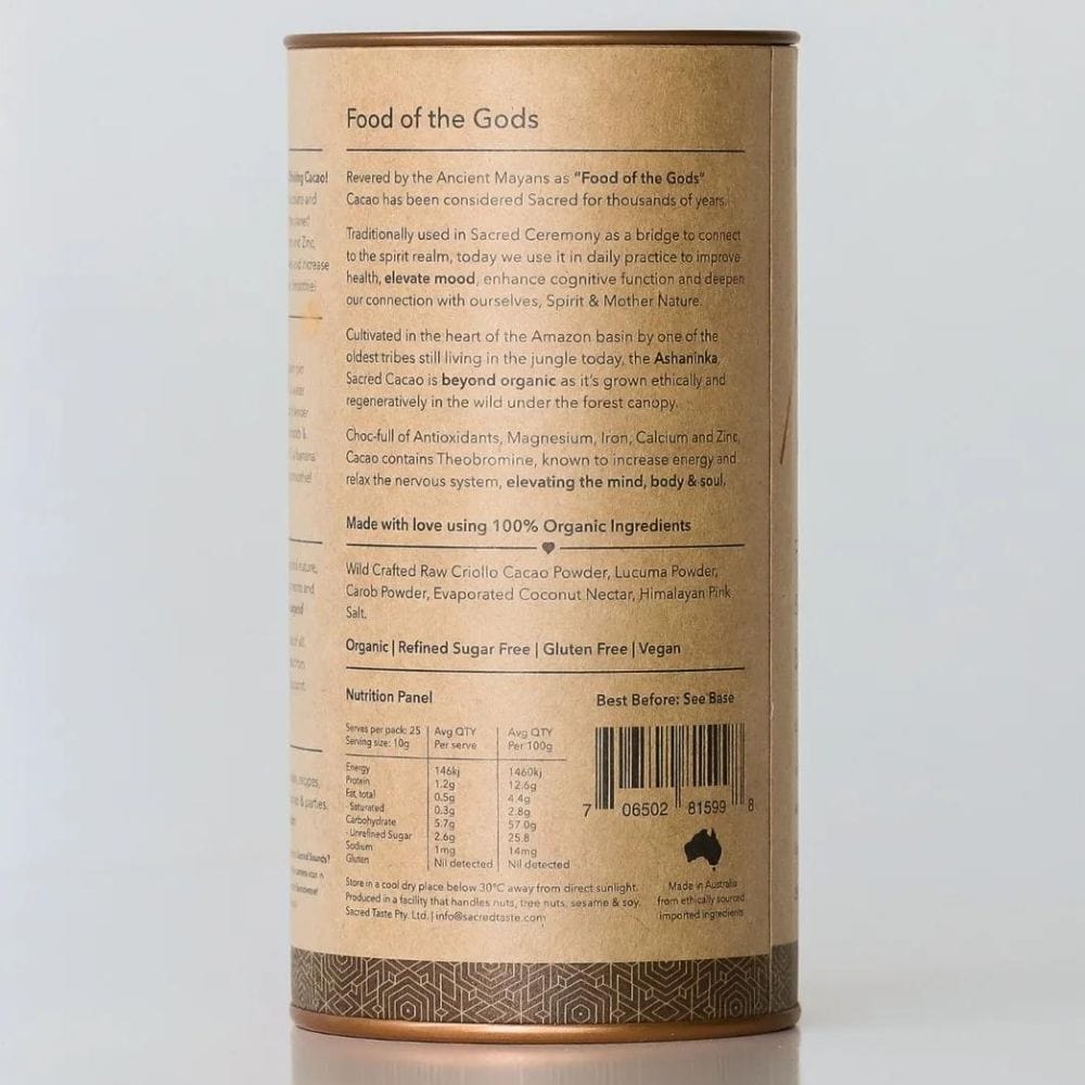 Sacred Earth - Original Cacao Powder 250g | 25 serves - Image 4