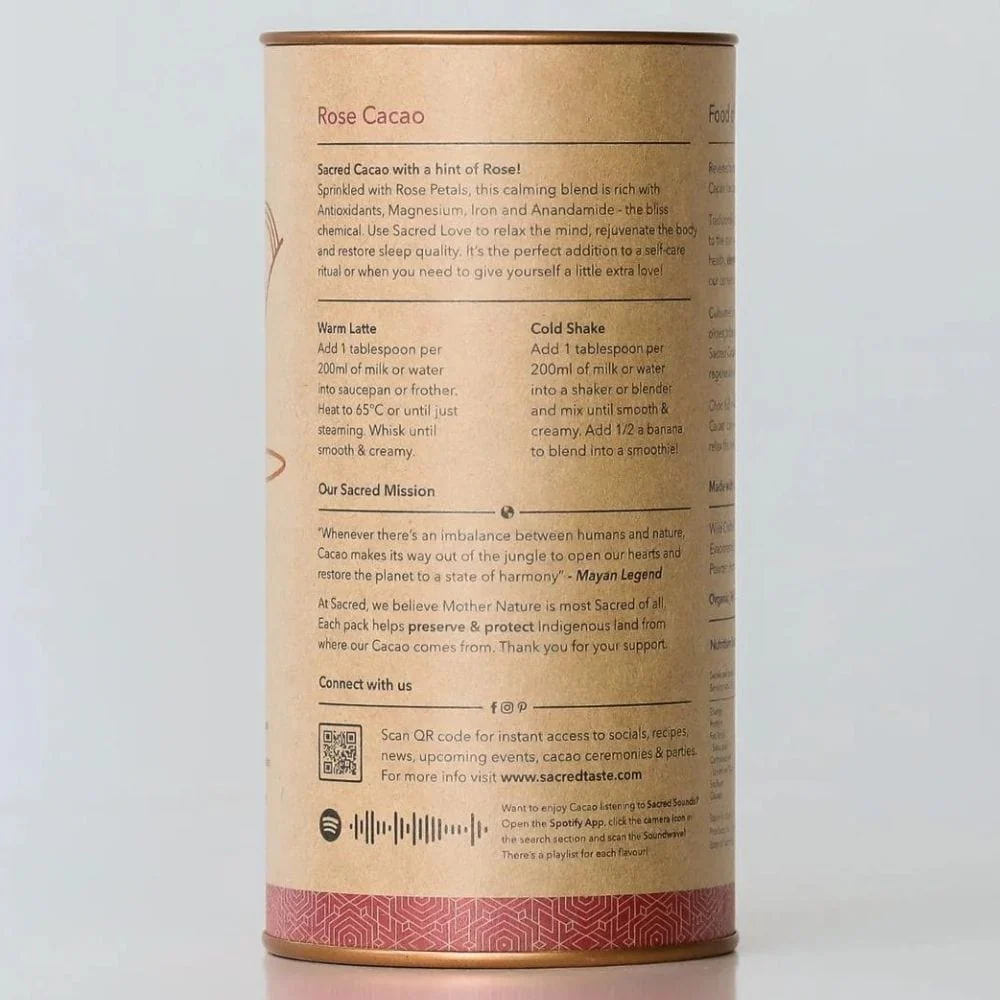 Sacred Love - Rose Cacao Powder 250g | 25 serves - Image 4
