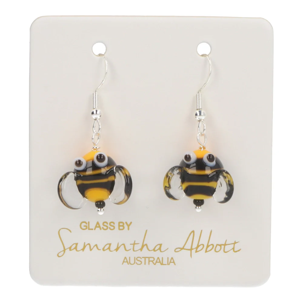 Samantha Abbott Glass Drop Earrings - Bumble Bee