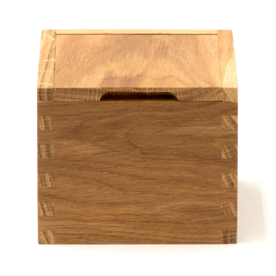 Sands Made Wooden Kitchen Salt Box Large - White Oak