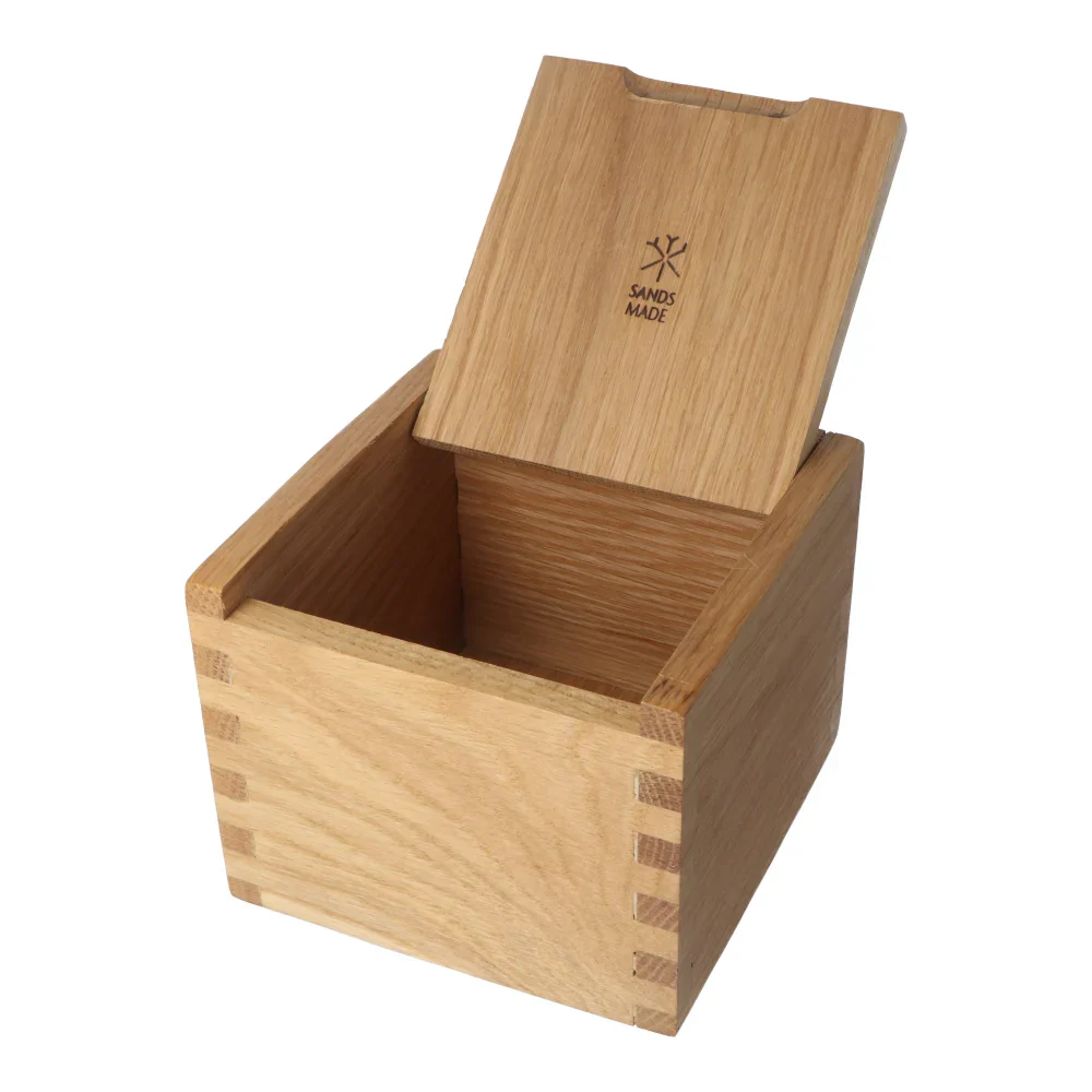 Sands Made Wooden Kitchen Salt Box Large - White Oak - Image 2