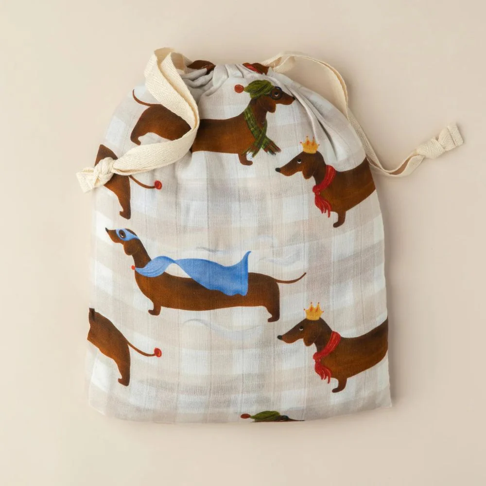 Snug as a Bub & Co. Organic Bassinet Sheet - Silly Sausage - Image 2