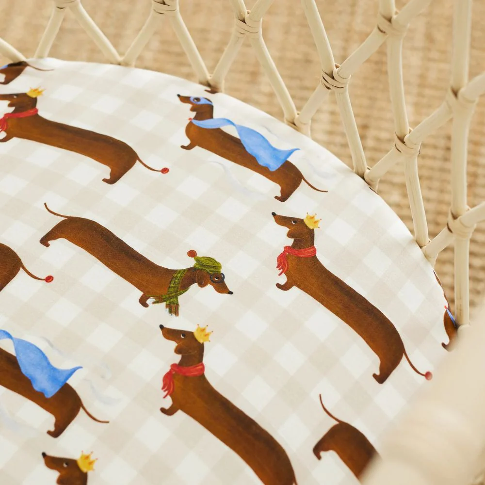 Snug as a Bub & Co. Organic Bassinet Sheet - Silly Sausage - Image 3