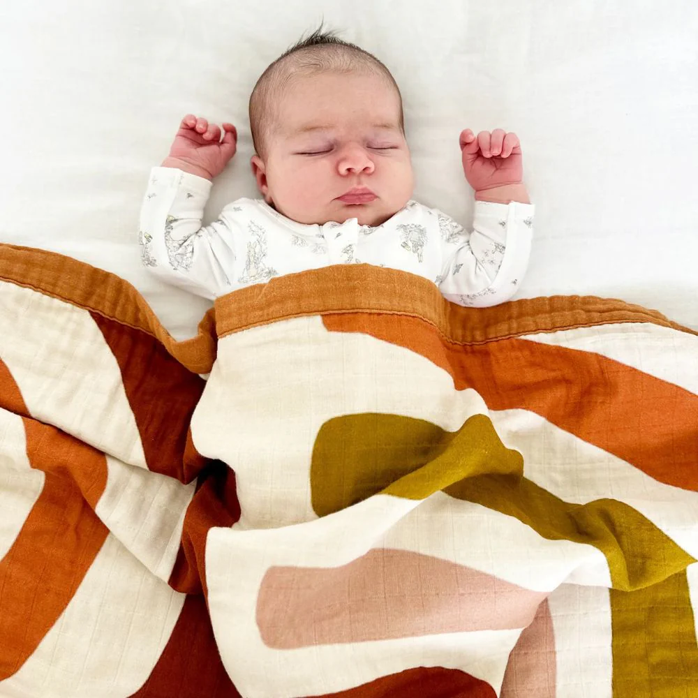 Snug as a Bub & Co. Organic Snuggly Blanket - Bohemian Rainbow - Image 2